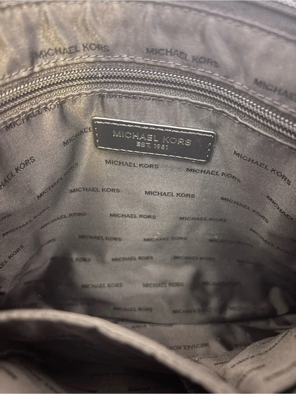 Michael Kors Navy Nylon and Black Crossbody Bag